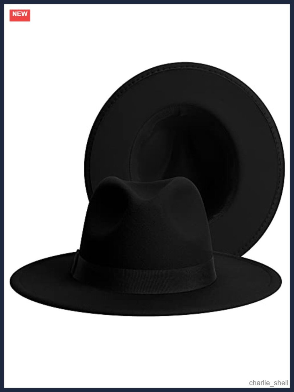 Wide Brim Fedora Hat Cotton Polyester Adjustable Unisex Classic